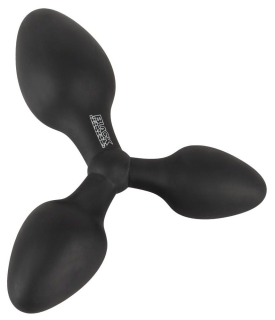 Black Velvets Triple Butt Plug - Korek analny, Czarny, 13.8 cm