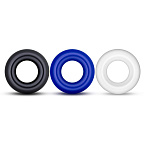 Blush Stay Hard Donut Rings - Zestaw pierścieni erekcyjnych, Multi, 3.3 cm