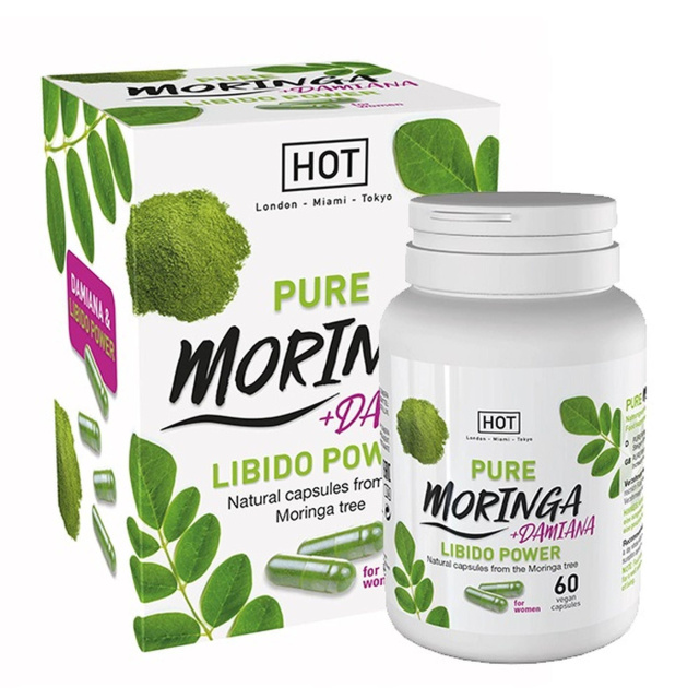 Харчова добавка для жінок Hot Premium Moringa Libido Power Caps, 60 капсул