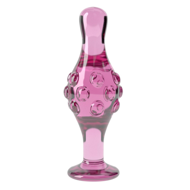 Lovetoy Glass Romance GS17 - Korek analny, Różowy, 11, 3 cm