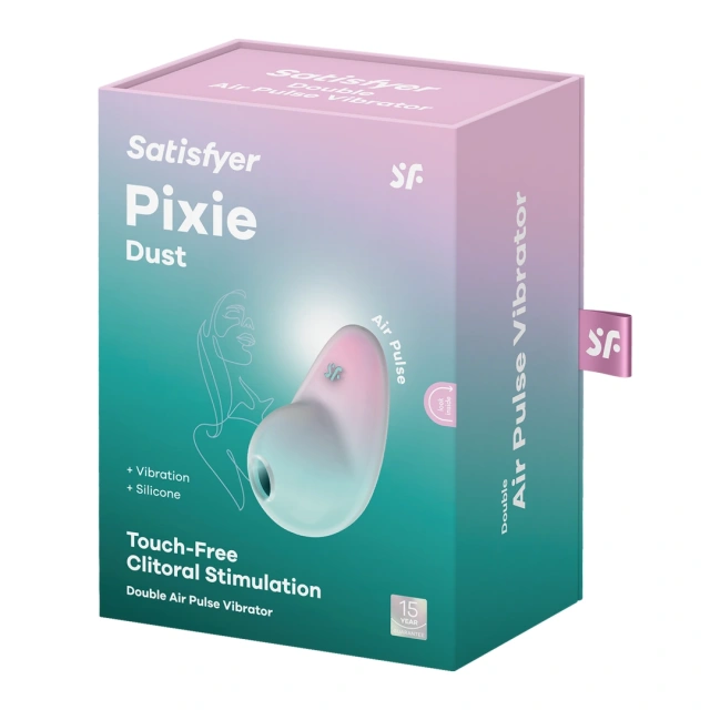 Вакуумный стимулятор клитора с вибрацией Satisfyer Pixie Dust (мятный)