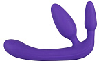 Страпон Triple Teaser Strapless Strap-On, 20 см (фиолетовый)