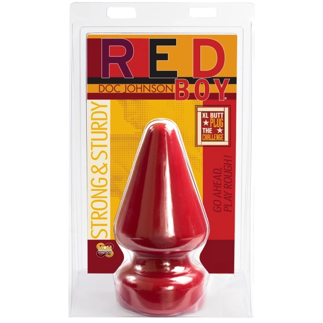 Korek analny Doc Johnson Red Boy Strong & Sturdy, 23,4 cm (czerwony)