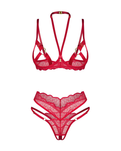 Obsessive Cupide Desir otwarty - Komplet bielizny, L/XL