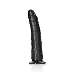 RealRock Slim Realistic 7" - Dildo, Czarny, 20 cm