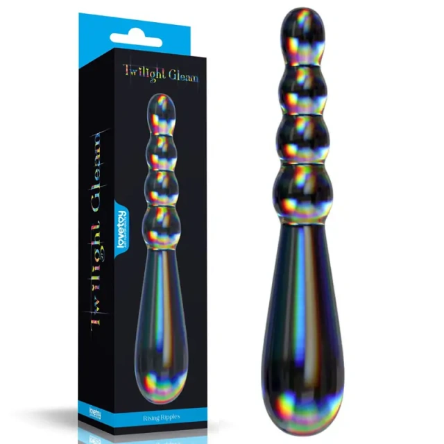 Фалоімітатор Twilight Gleam Rising Ripples, 19 см (прозорий)