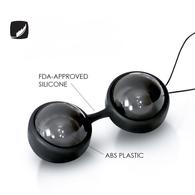 Lelo Luna Beads Noir - Kulki gejszy, Czarny