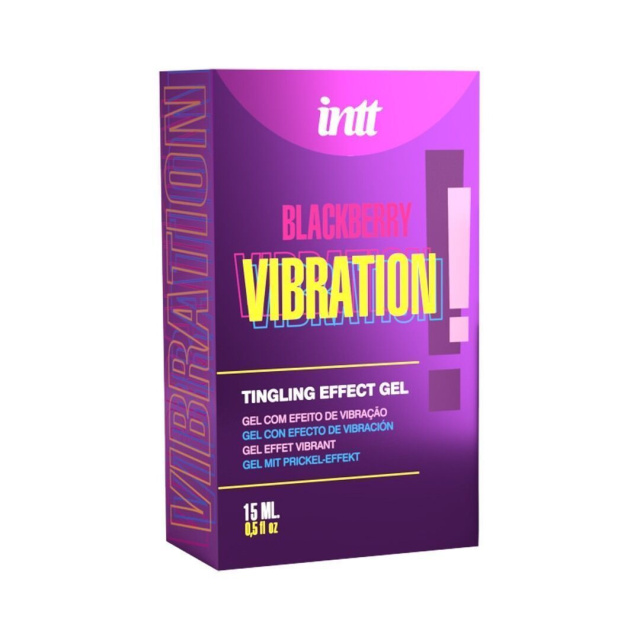 Рідкий вібратор Intt Vibration! Blackberry, 15 мл