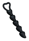 Анальные бусы Inny Velvet Hearts, 18,5 см (черный)