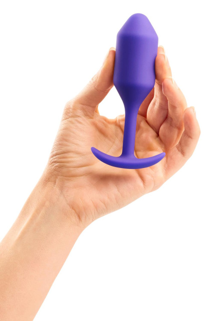 B-Vibe Snug Plug 2 - Korek analny, Fioletowy, 10, 5 cm