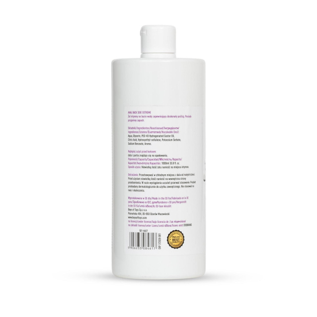MyLove Anal Back Side Extreme - Żel lubrykujący, 1000 ml