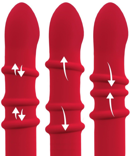 Wibrator królik You2Toys Double Bunny, 23.7 cm (czerwony)