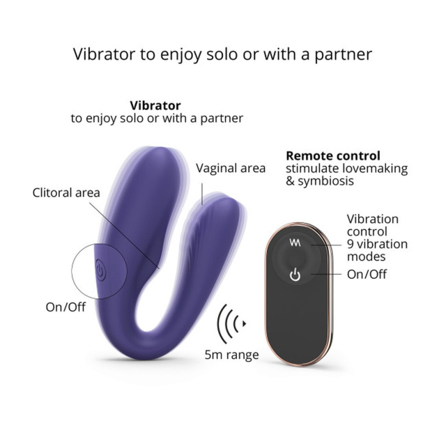 Love to Love Match Up - Wibrator, Ciemnoniebieski, 9 cm
