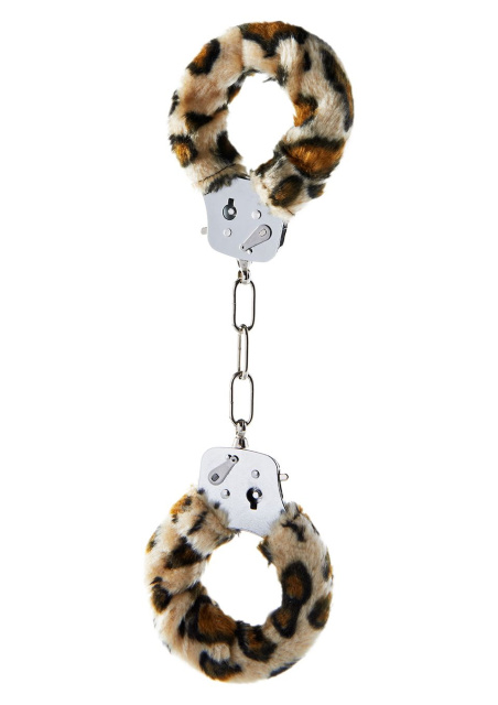 Наручники Furry Fun Cuffs, 28 см (леопардовий)