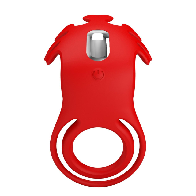 Pretty Love Vibrant Penis Ring Ruben - Pierścień erekcyjny, Czerwony, 8, 5 cm