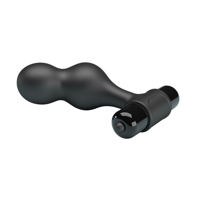 BAILE Super Rower - Korek analny, Czarny, 10 cm