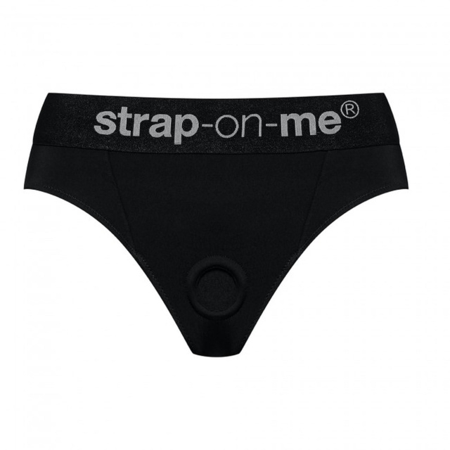 Трусы-стринги для страпона Strap-On-Me Harness Lingerie Heroine, XL (черный)