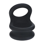 Shots Wide Double O Silicone Cockring - Pierścień erekcyjny, Czarny, 5 cm