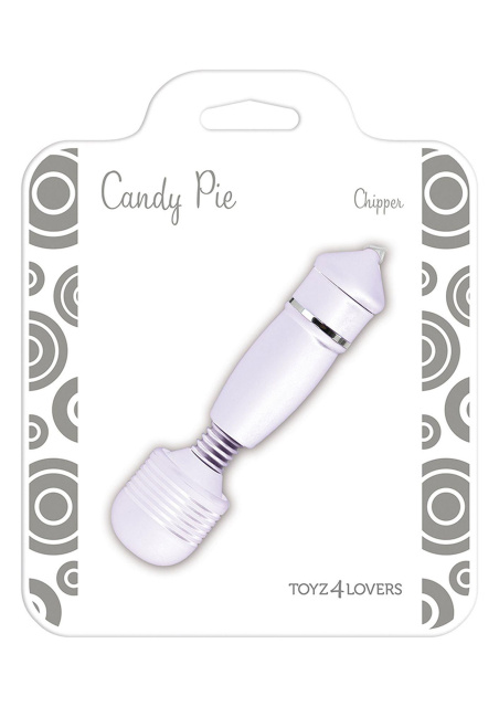 Mini wibrator Candy Pie, 10.5 cm (biały)