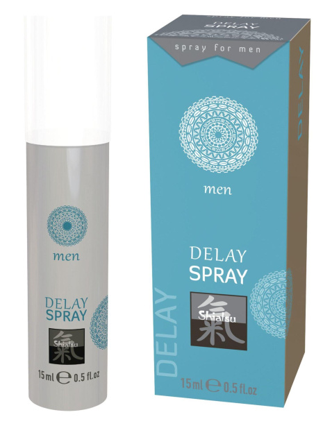 Hot Shiatsu Delay Spray Men - Żel przedłużający, Bezzapachowy, 15 ml