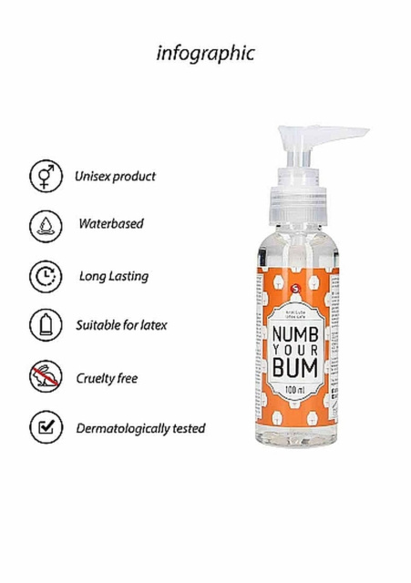 S-Line - Dolls Numb Your Bum - Lubrykant analny, 100 ml