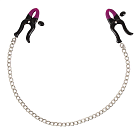 Зажимы для сосков на цепочке Bad Kitty Silicone Nipple Clamps, 52 см (серебристый)