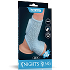 Эрекционное кольцо с вибрацией LoveToy Knights Ring, 13,3 см (голубой)