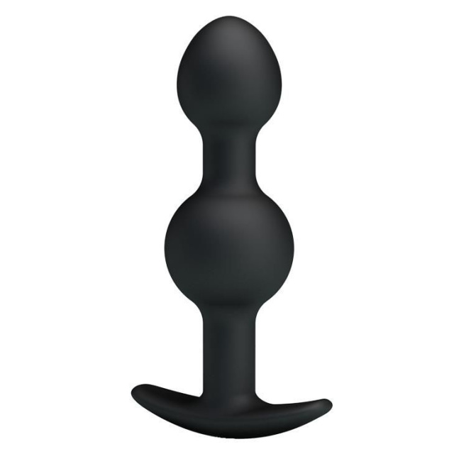 Pretty Love Heavy Balls - Korek analny, Czarny, 10, 4 cm