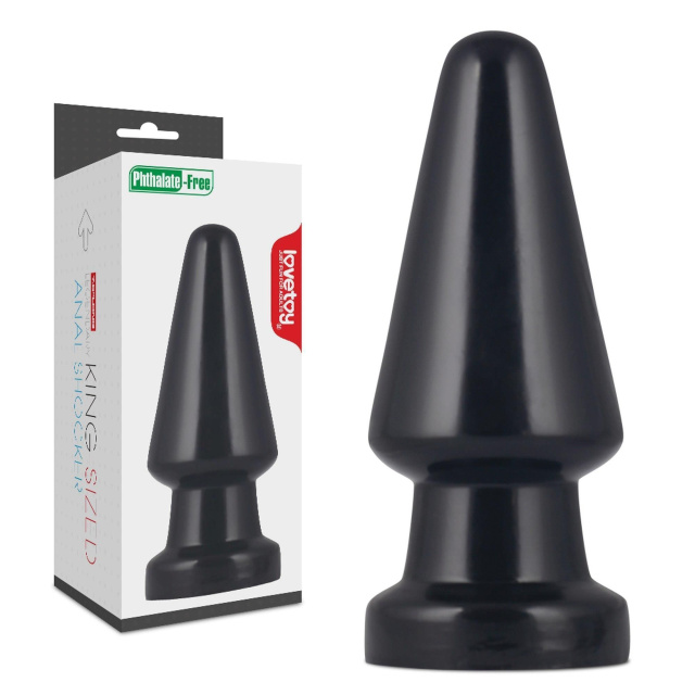 Korek analny LoveToy King-Sized Anal Shocker, 19 cm (czarny)