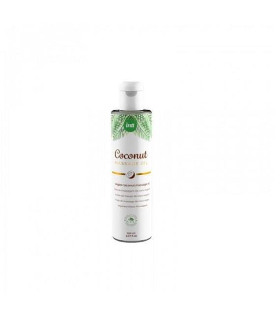 intt Coconut Vegan - Naturalny olejek do masażu, Przezroczysty, Kokos, 150 ml