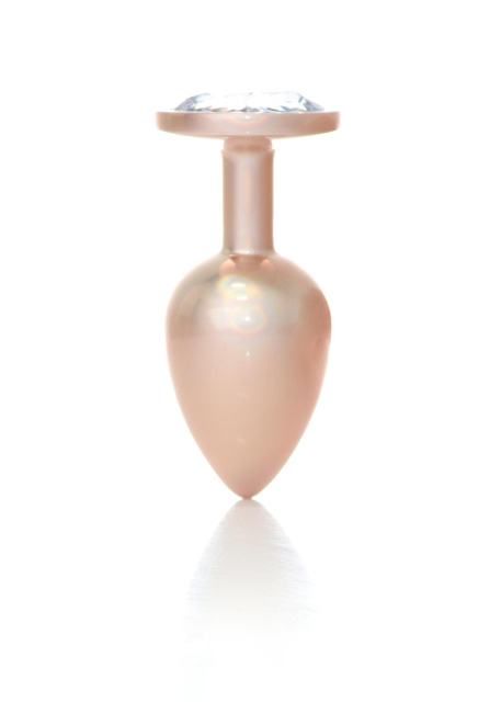 B - Series HeavyFun Jewellery Pearl Gold Plug Clear L - Korek analny, Złoto, 9 cm