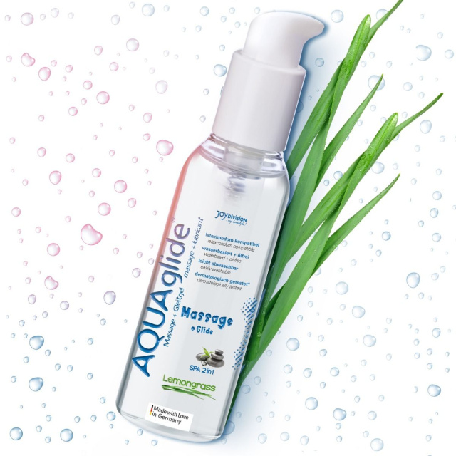 JoyDivision AQUAglide Massage+Glide Lemongrass - Żel na bazie wody, Lemongrass, 200 ml
