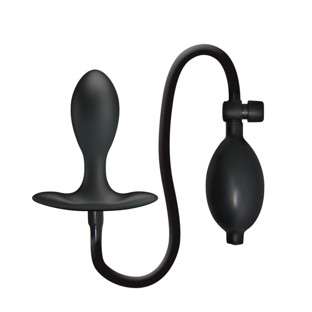 Анальна пробка Mr. Play Inflatable Plug, 9.1 см (чорний)