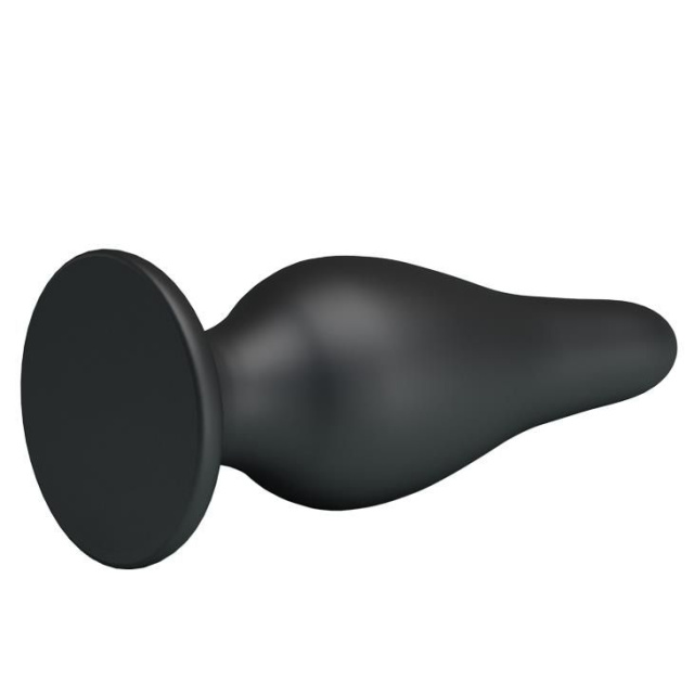 Pretty Love Sturdy Silicone Anal Plug - Korek analny, Czarny, 15, 4 cm