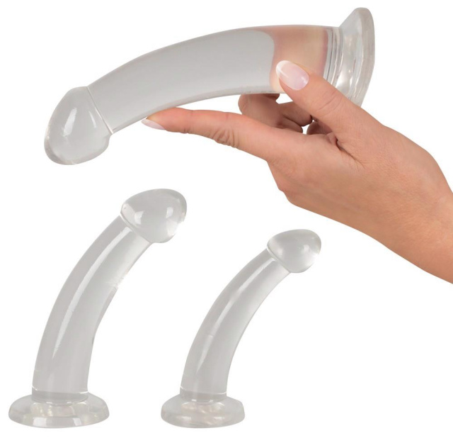 Набор анальных пробок Crystal Clear Anal Training Set, 3 шт (прозрачный)