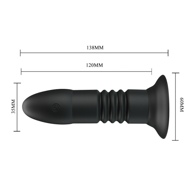 Korek analny Mr. Play Remote Control, 13.8 cm (czarny)