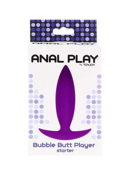 TOYJOY Bubble Butt Player Starter - Korek analny, Fioletowy, 10 cm