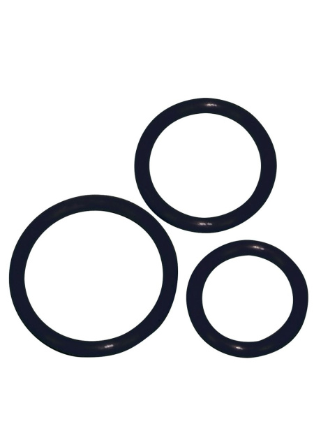 Набір ерекційних кілець Cock Ring Set, 3 шт (чорний)