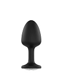Анальна пробка Dorcel Geisha Plug Diamond M, 8 см (чорний)