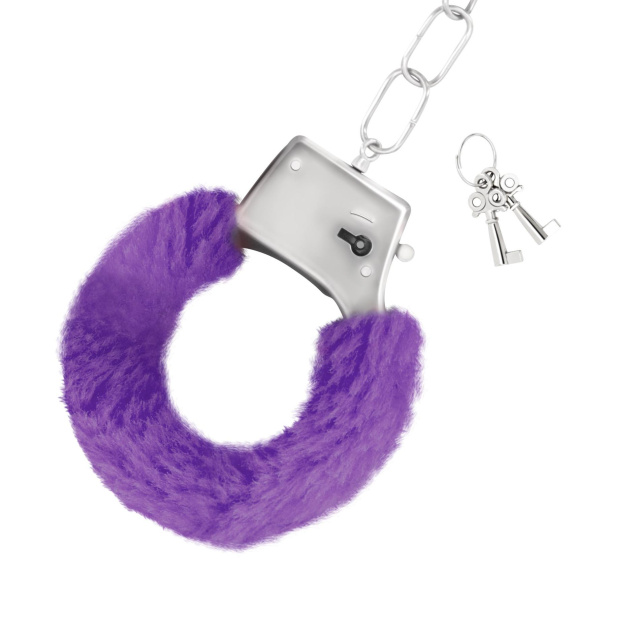 Crushious Love Cuffs Furry - Kajdanki, Fioletowy
